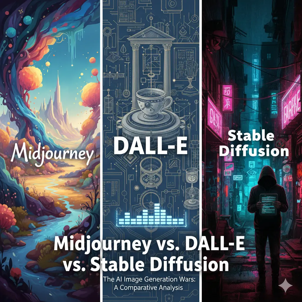 Midjourney vs. DALL-E vs. Stable Diffusion